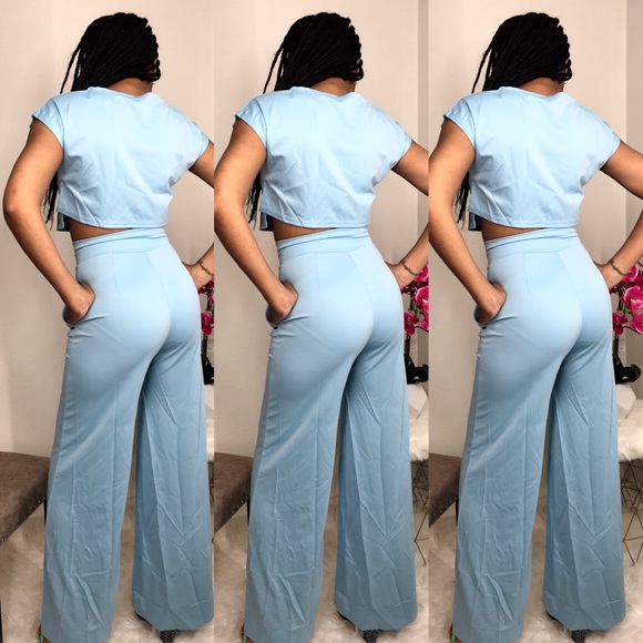 🔥💙Powder Blue 2PIECE Pants Set!💙🔥 - Picture 2 of 4